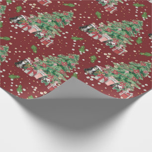 Presente Papel de árvore de Natal tradicional/clássico