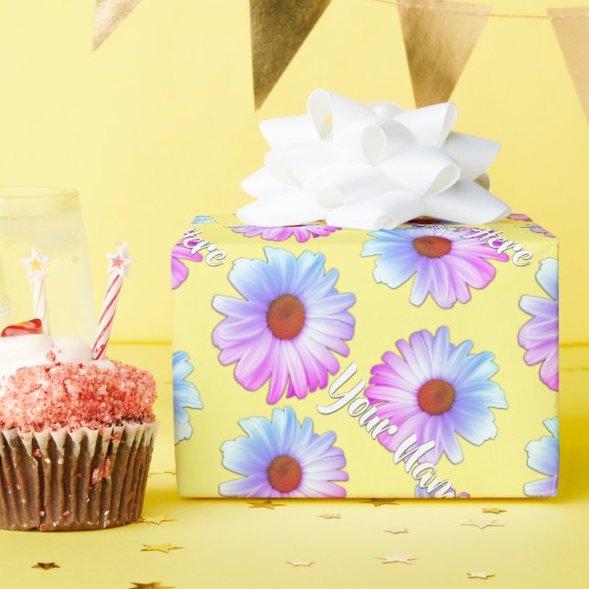 Presente Papel de Daisy Wraping Personalizado para Ofertas (Festa de aniversário)