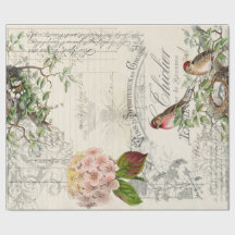 Papel de Decoupage 60lb do pássaro das coisas