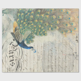 Presente Papel de Decoupage das coisas efêmeras do pavão