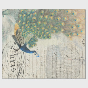 Presente Papel de Decoupage das coisas efêmeras do pavão