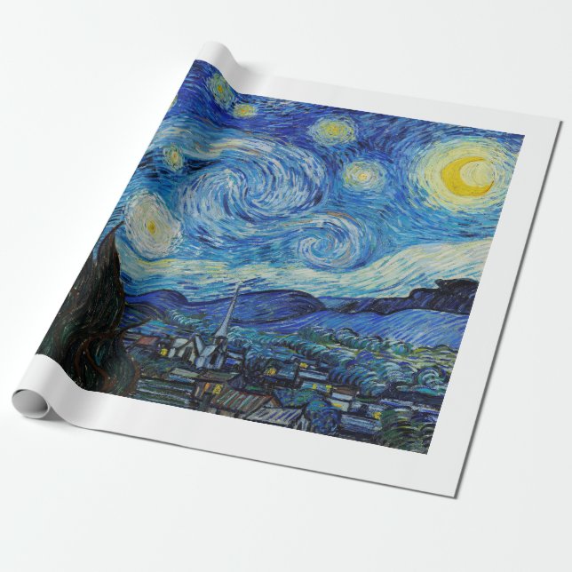 PRESENTE PAPEL DE EMBALAGEM: A NOITE ESTÁRIA: VAN GOGH (Desenrolado)
