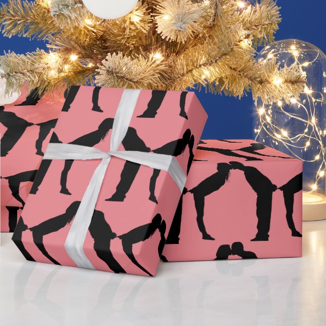 PRESENTE PAPEL DE EMBALAGEM BEIJO ROMÂNTICO DE NATAL (Feriados)