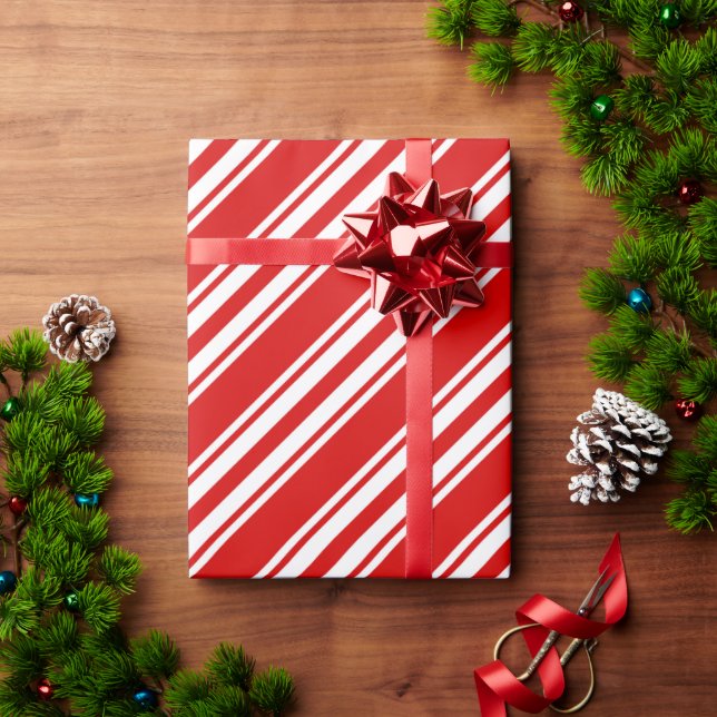 Presente papel de embalagem canavial canadiano (Presente de Natal)