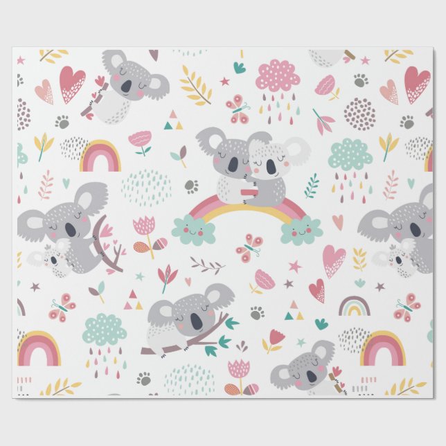 PRESENTE PAPEL DE EMBALAGEM: COALA BEARS (Aberto)