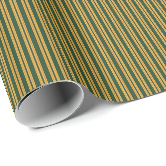 Presente PAPEL DE EMBALAGEM DE 21 GIFT-Stripes de Natal (Ponta do rolo)
