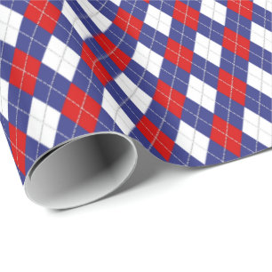 Presente PAPEL DE EMBALAGEM DE 2 GIFTS, Vermelho, Azul Bran