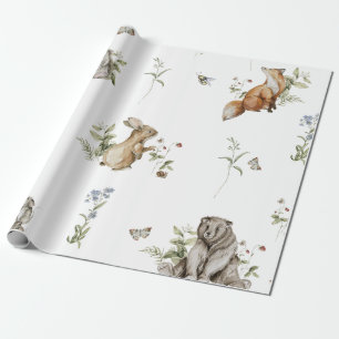 Presente Papel De Embalagem De Animais Da Madeira