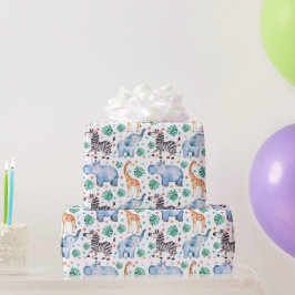 Presente Papel De Embalagem De Animais Selvagens Selvagens 