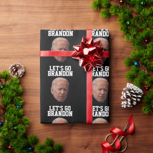 PRESENTE PAPEL DE EMBALAGEM DE ANIVERSÁRIO BIDEN BRANDON P
