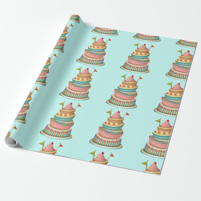 Presente Papel de embalagem de bolos (Desenrolado)