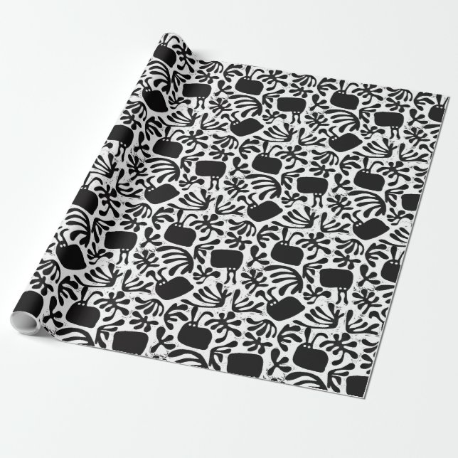 Presente Papel de Embalagem de Bunny Modernista (Desenrolado)