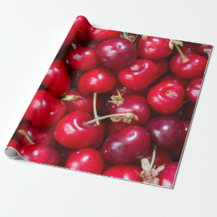 Presente Papel de embalagem de cereja doce