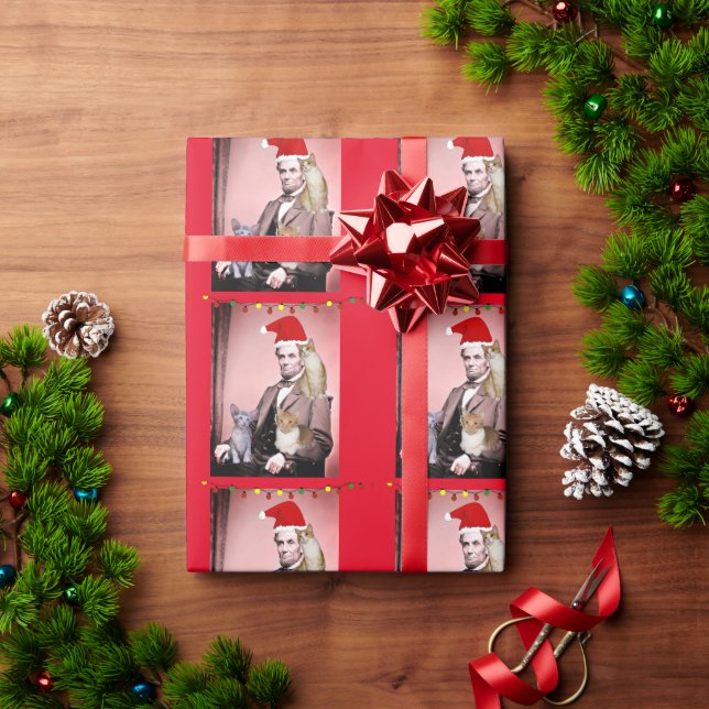 PRESENTE PAPEL DE EMBALAGEM DE GATOS CHRISTMAS-ABRAHAM LINC (Presente de Natal)