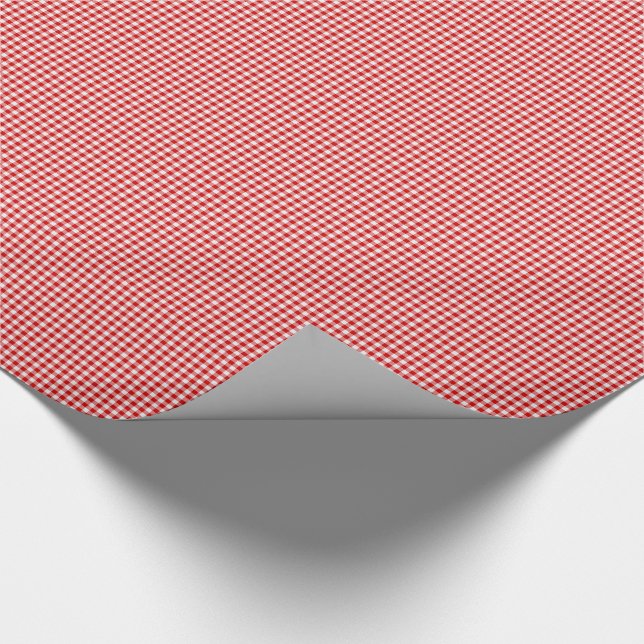 Presente PAPEL DE EMBALAGEM DE Gingham-GIFT-White Vermelho (Ponta)