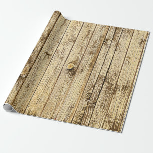 Presente papel de embalagem de madeira branqueado