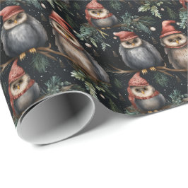 Presente Papel De Embalagem De Natal Com Papais noeis