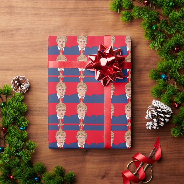 PRESENTE PAPEL DE EMBALAGEM DE NATAL DE TRUMP DONALD (Presente de Natal)