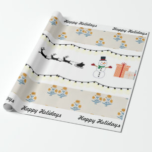 Presente Papel de embalagem de natal do tema de impressão e