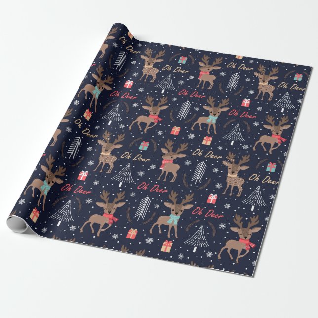 Presente Papel De Embalagem De Natal Legal (Desenrolado)
