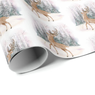 Presente Papel De Embalagem De Natal Para A Cena De Inverno