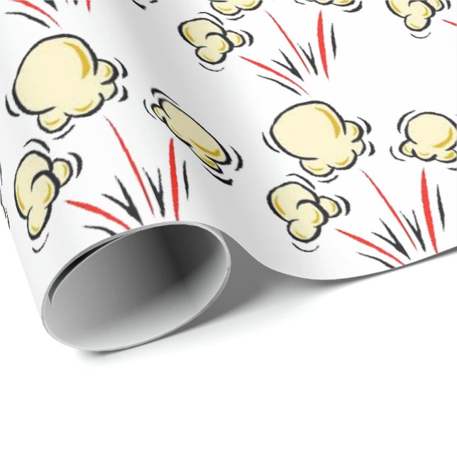 Presente Papel de embalagem de pipoca de filme divertido (Ponta do rolo)