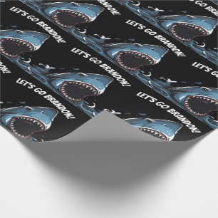 Presente PAPEL DE EMBALAGEM DE TUBARÃO DE MARCA DE vamos GO