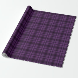 Presente Papel de embalagem de Xadrez de Perigo Roxo