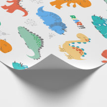PAPEL DE EMBALAGEM: DINOSSAUROS