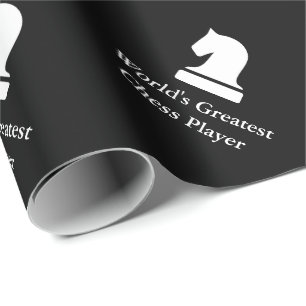 Presente Papel de embalagem em forma de peça de xadrez, pr