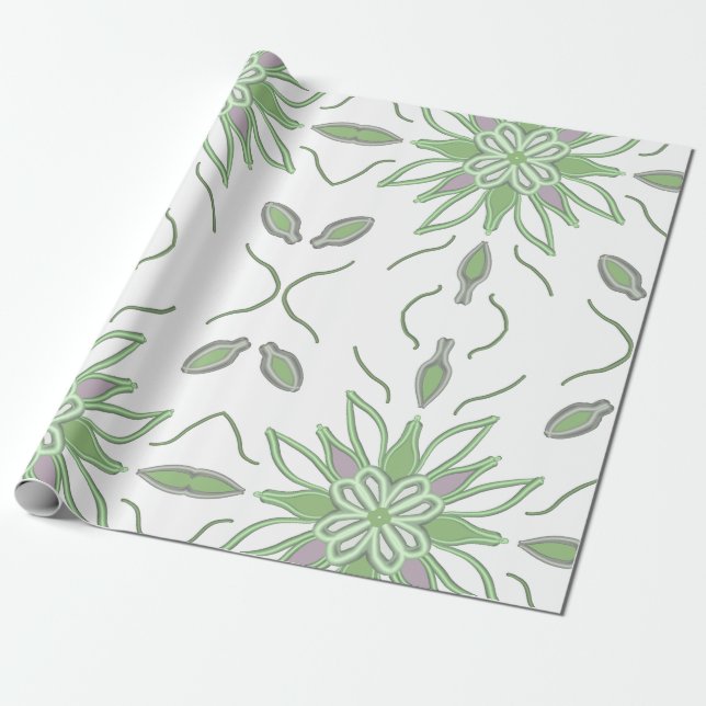Presente Papel de embalagem floral (Desenrolado)