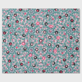 Presente Papel de embalagem floral - Na moda