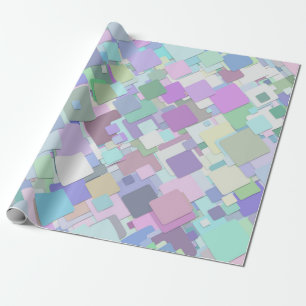 Presente papel de embalagem pastel quadrado