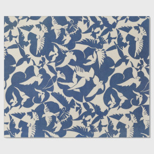 PRESENTE PAPEL DE EMBALAGEM: PIGENS EM BRANCO + AZUL : 1928