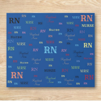 Presente papel de embalagem RN (REGISTERED NURSE)