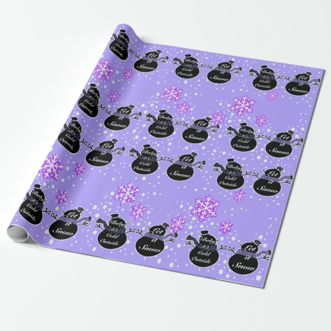 Presente Papel de embalagem roxo a frio fora (Desenrolado)