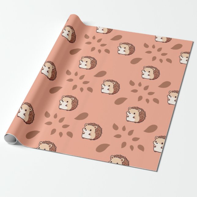 Presente Papel de Embalagem Sem Costura do outono: Cachorro (Desenrolado)
