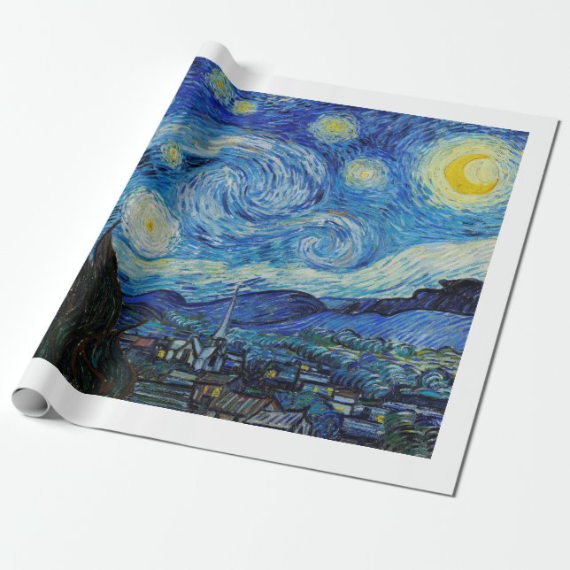 PRESENTE PAPEL DE EMBALAGEM: VINCENT VAN GOGH : STARRY NIGH (Desenrolado)