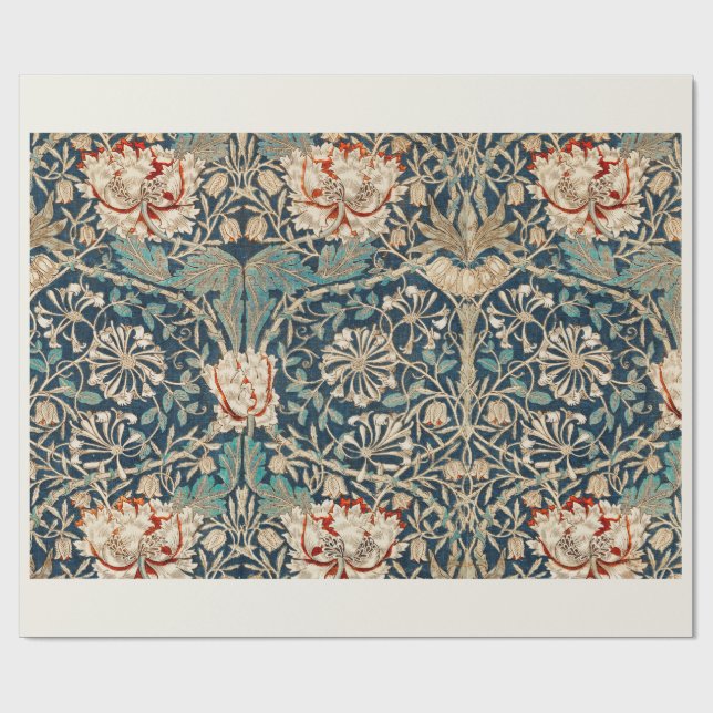 PRESENTE PAPEL DE EMBALAGEM: WILLIAM MORRIS : HONEYSUCKLE (Aberto)