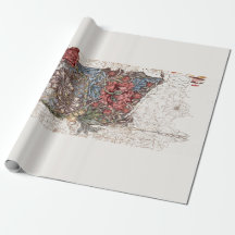 PAPEL DE EMBALAGEM: WILLIAM MORRISE : HONEYSUCKLE