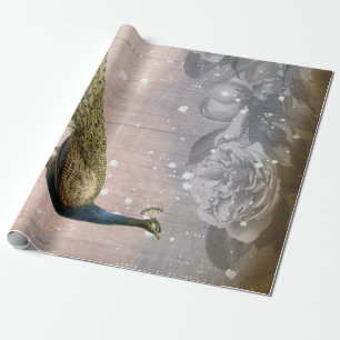 Presente Papel de emblema de punhal e Rosas de vinheta