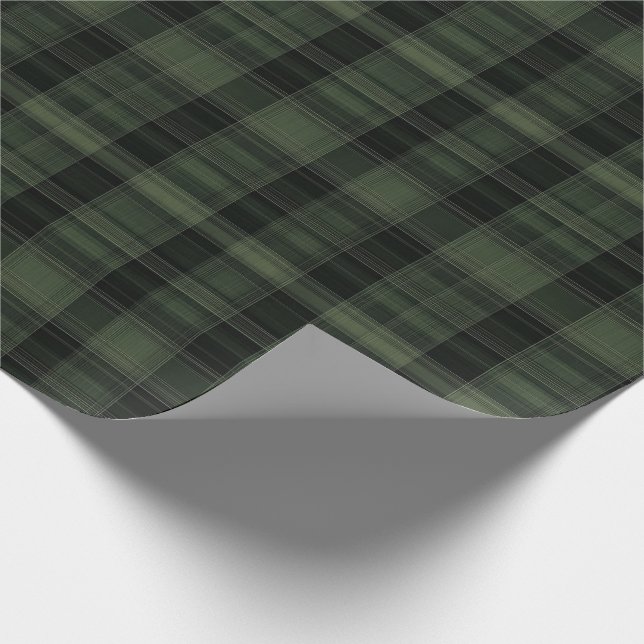 Presente Papel de emblema de Xadrez verde e preto (Ponta)