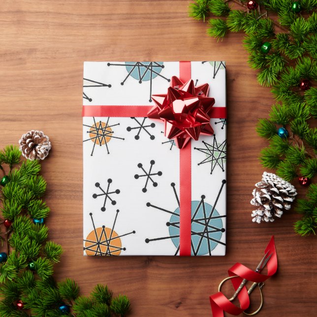 Presente Papel de emblema retroativo (Presente de Natal)