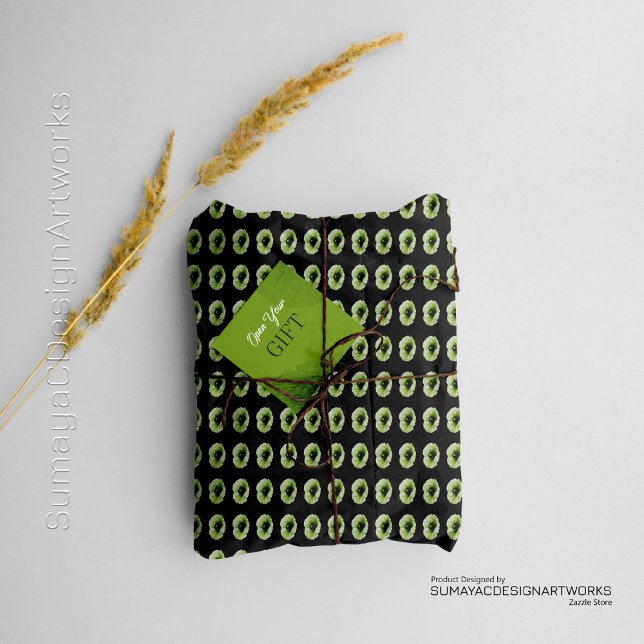 Presente Papel de emblema verde mínimo escuro (Criador carregado)