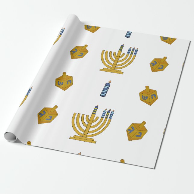 Presente Papel de embrulhamento Chanukah (Desenrolado)