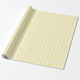 Presente Papel de embrulhamento Chevron - Ouro amarelo em b