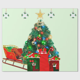 Presente Papel de embrulhamento da manhã de Natal