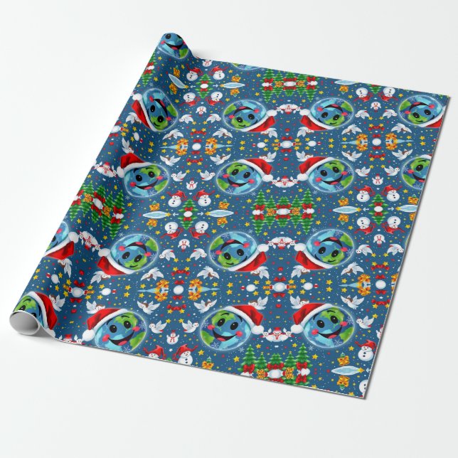 Presente Papel de embrulhamento da noite sagrada (Desenrolado)