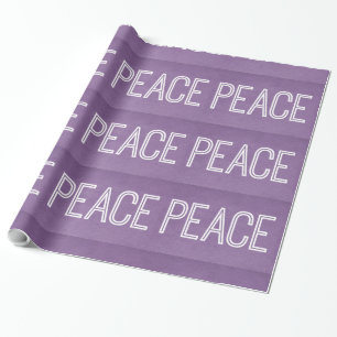 Presente Papel de embrulhamento da paz Kraft, roxo