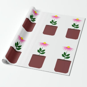 Presente Papel de embrulhamento Daisy Potted